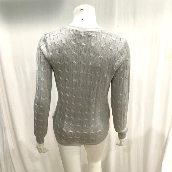 Ralph Lauren Black Label Womans Gray Silk Sweater - Picture 5 of 6